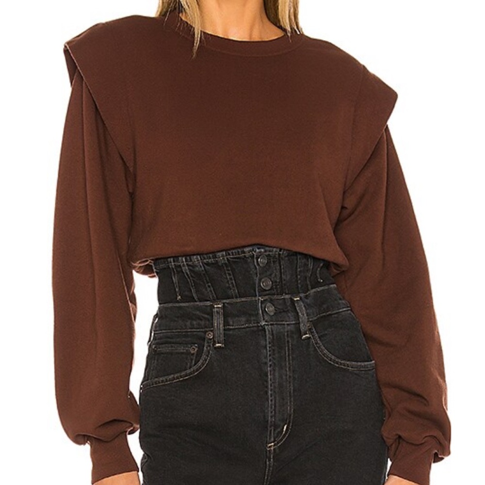 NWT AGOLDE 80's Sweatshirt in Pumpernickel Size Small